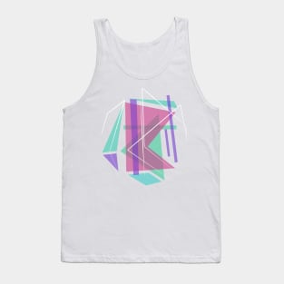 Geometric triangles pink and purple Tank Top